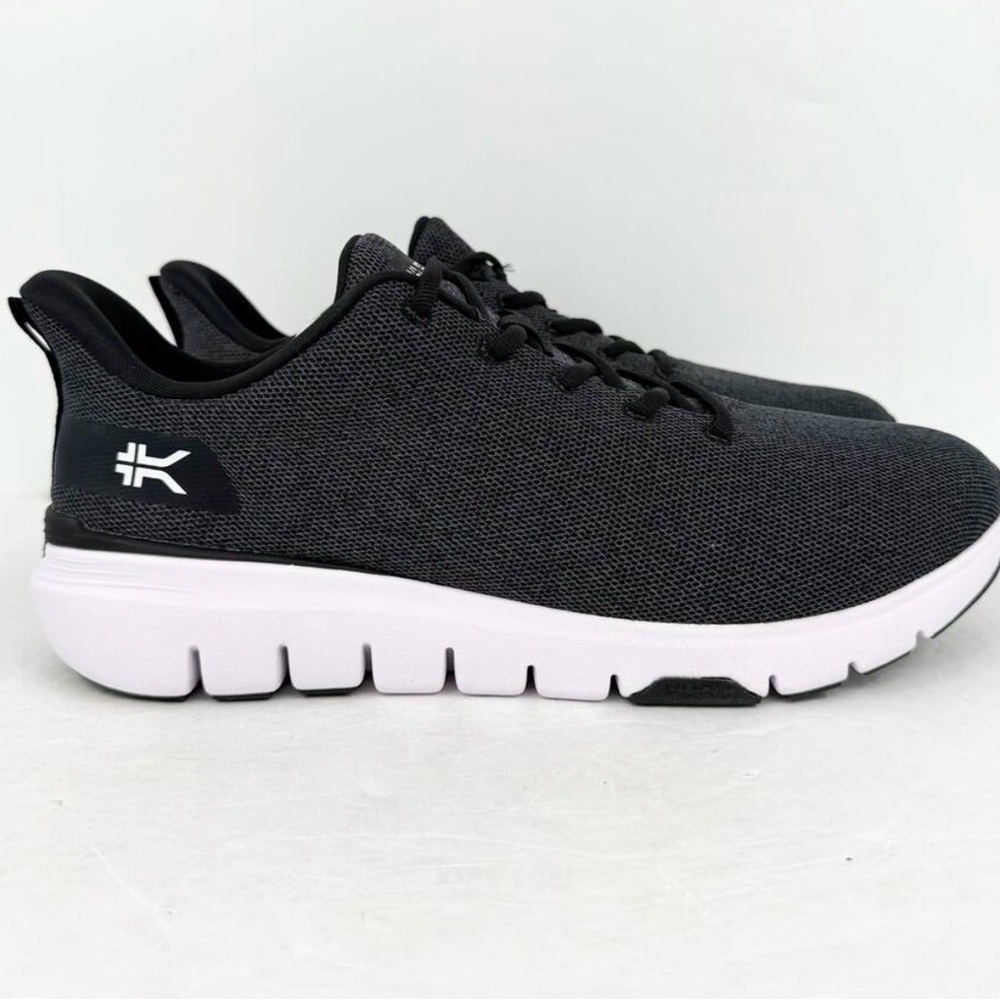 KURU Women’s Flex Via Black Knit Sneakers with White Sole